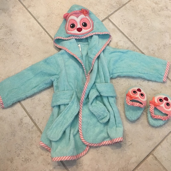 baby girl bathrobe and slippers
